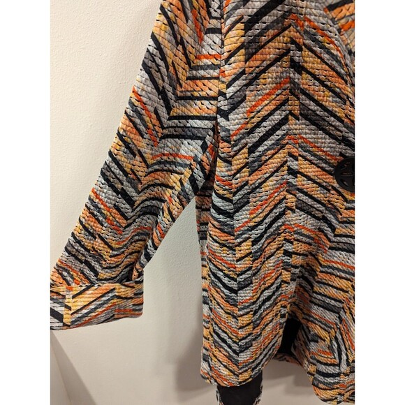 IC COLLECTION By Connie K Colorful Asymmetric Swing Jacket Women's Medium - Picture 5 of 10